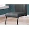 Monarch Specialties Dining Chair, Set Of 2, Side, Upholstered, Kitchen, Dining Room, Pu Leather Look, Metal, Grey, Black I 1124 - alternate 3